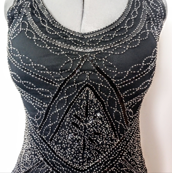 Vintage Beaded Art Deco Dress - Picture 4 of 5